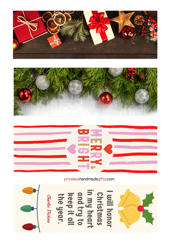 Free Christmas Bookmarks to Print