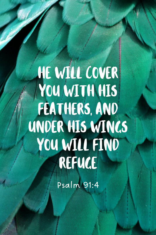 Phone Wallpaper Freebie - Scripture: Psalm 91:4