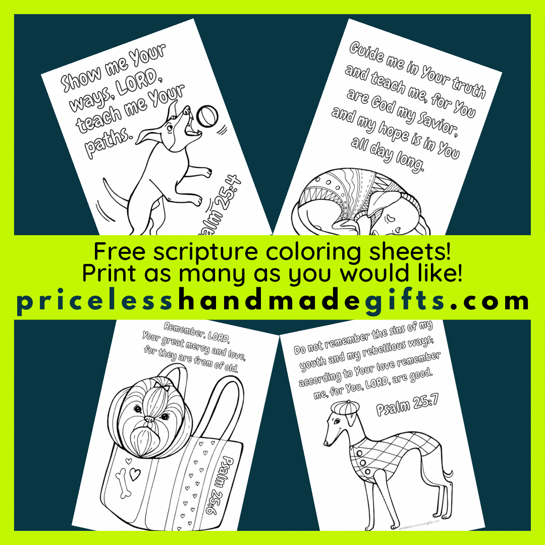 Psalm 25 Coloring Sheets