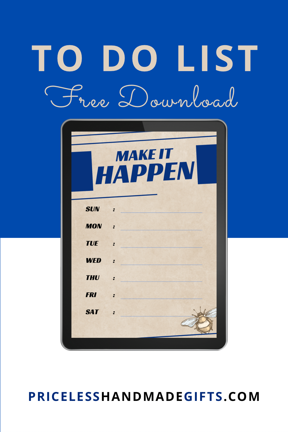 Make It Happen - Free Printable To Do List