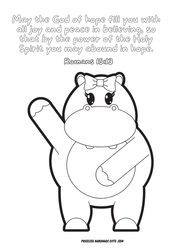 God of Hope Free Coloring Sheet