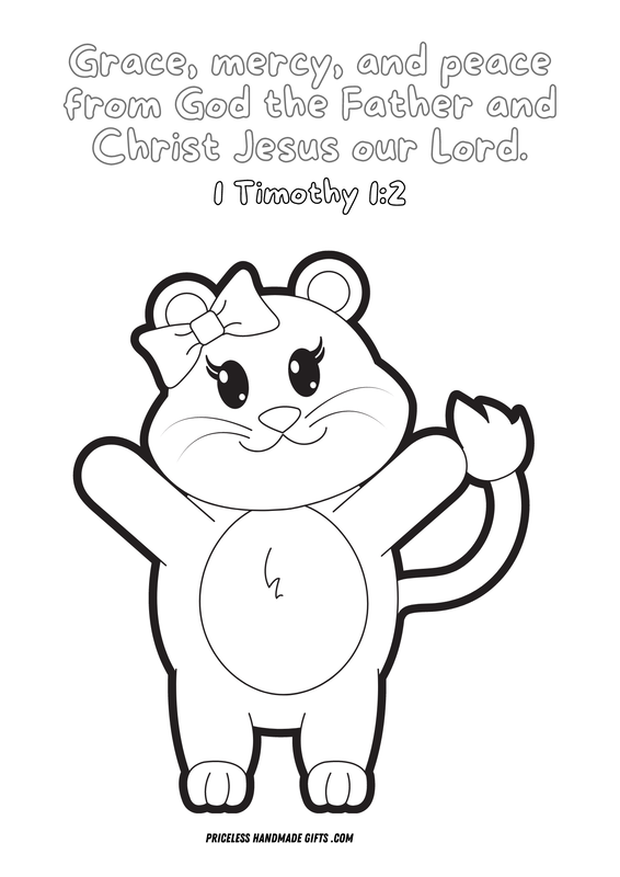 Grace, Mercy, Peace Coloring Sheet