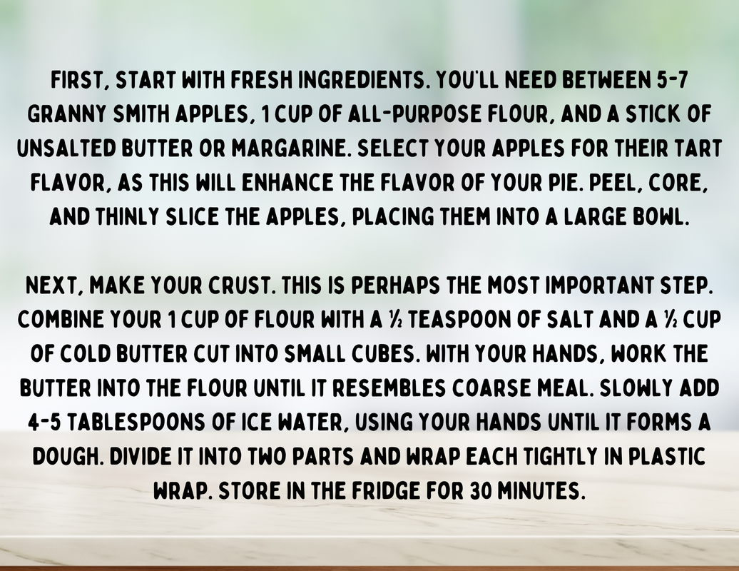 Apple Pie Recipe Directions