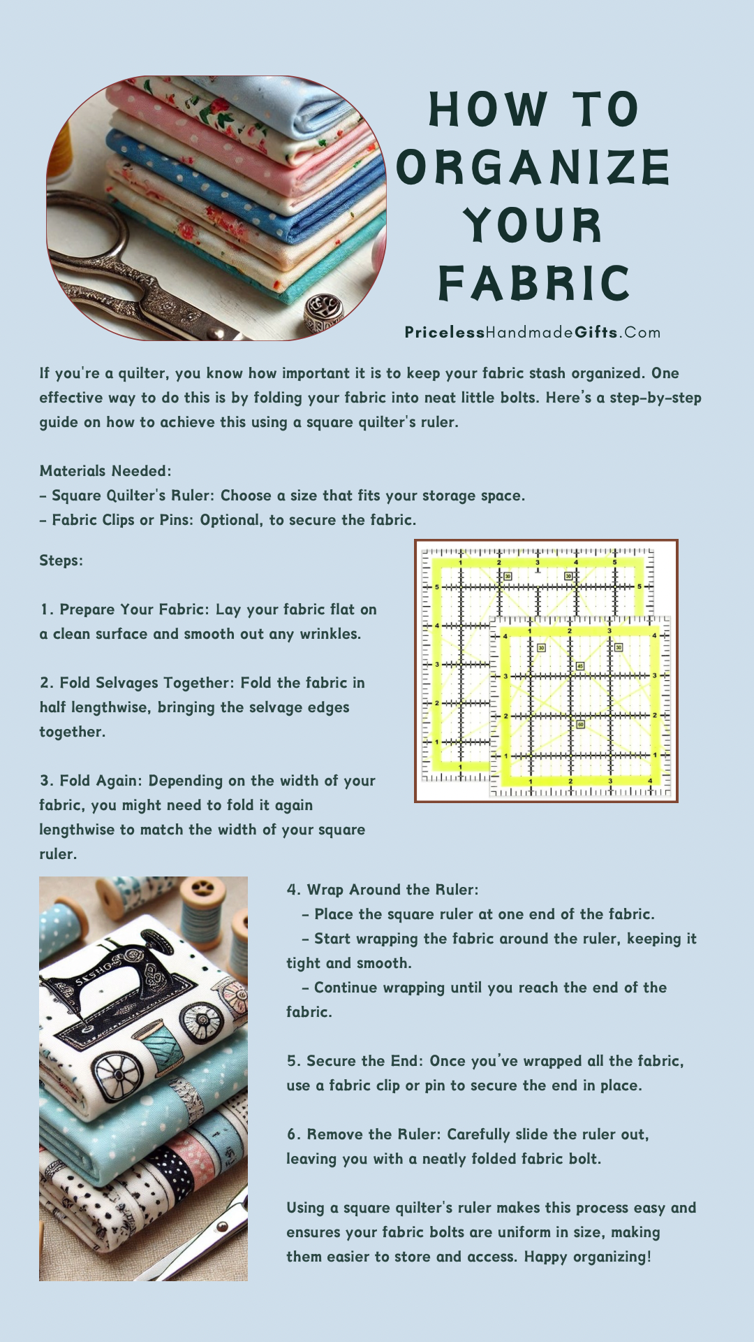 Tutorial for Folding and Organizing Your Fabric