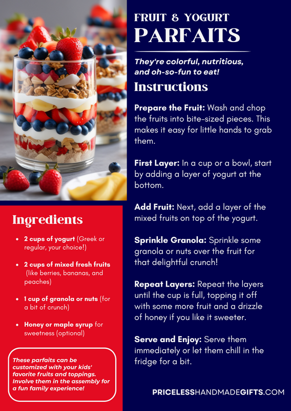 How to make fruit and yogurt parfaits.