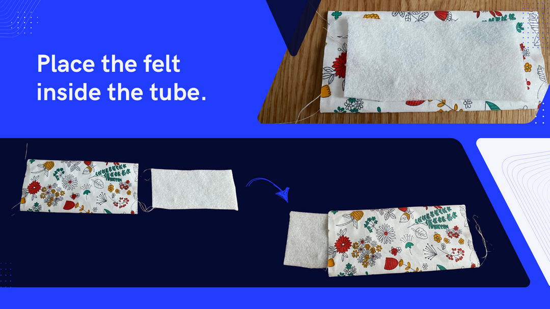 Stabilize your fabric with a piece of felt.