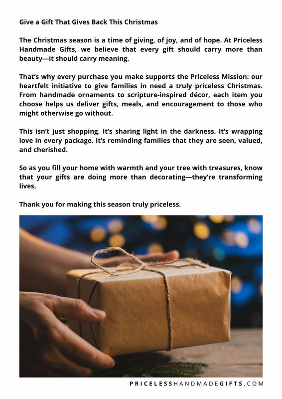 A Priceless Christmas - Crafts for a Cause