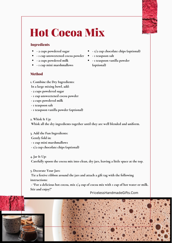 Hot Cocoa Mix Recipe for Gift Jars