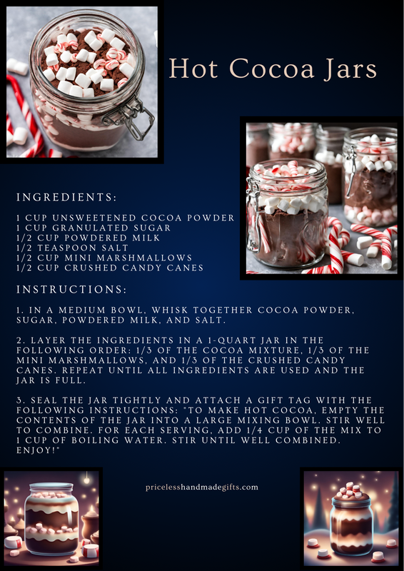 Make your own hot cocoa jars for Christmas gifts!