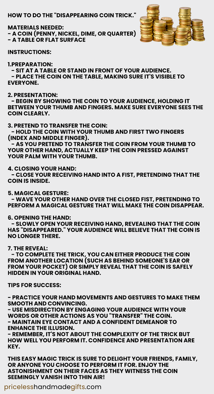 How to do the disappearing coin trick!