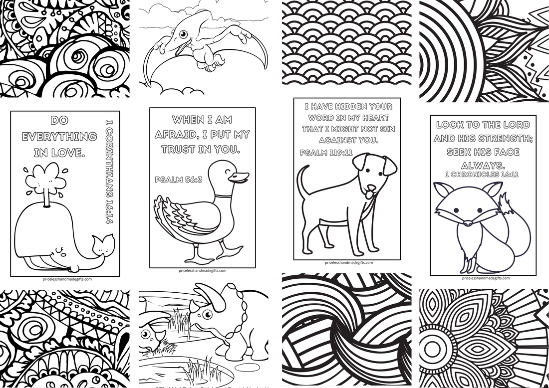 Printable Scripture Bookmarks to Color