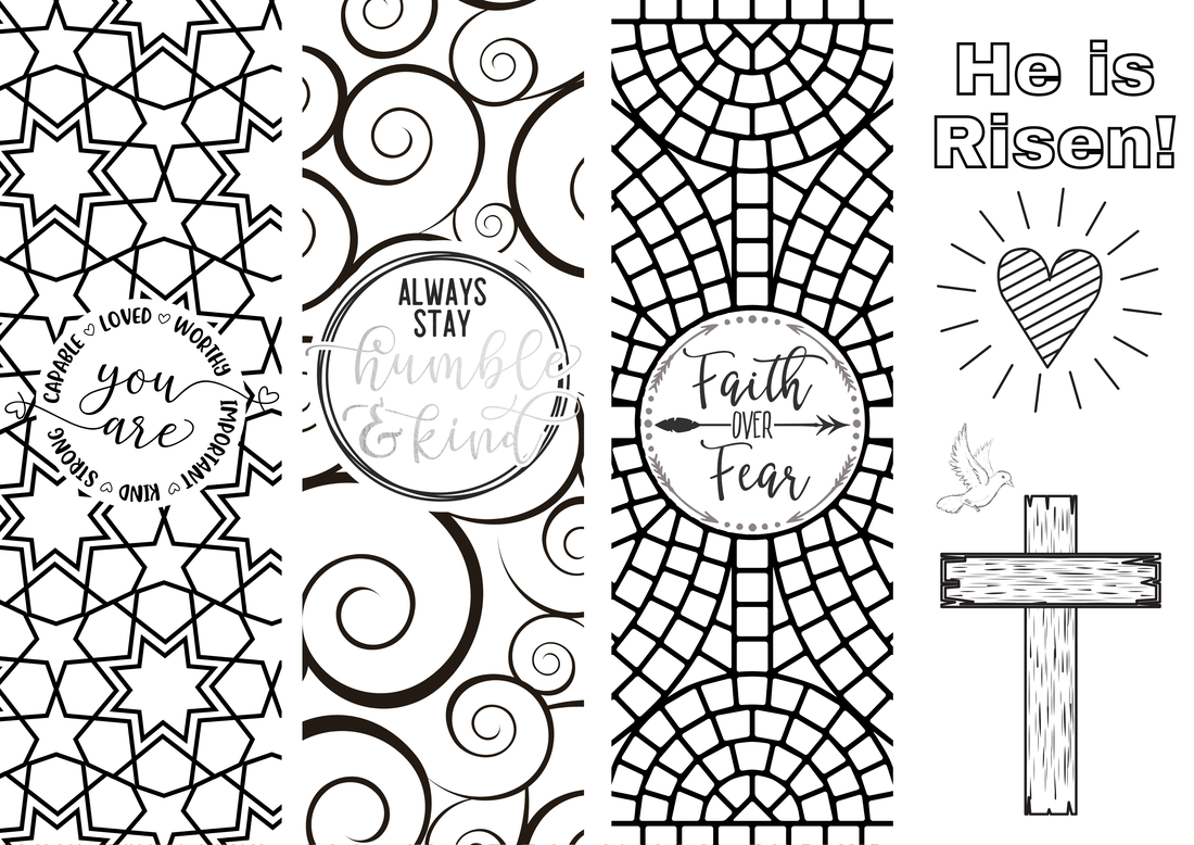 Printable Scripture Coloring Bookmarks