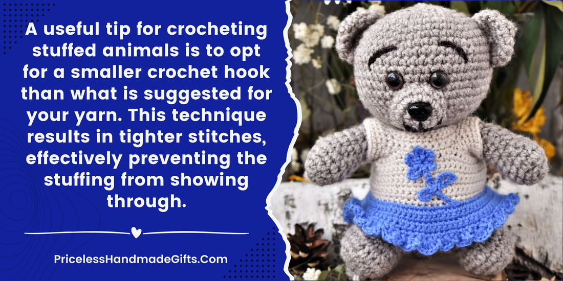 Tip for crocheting stuffed animals - use a smaller hook!