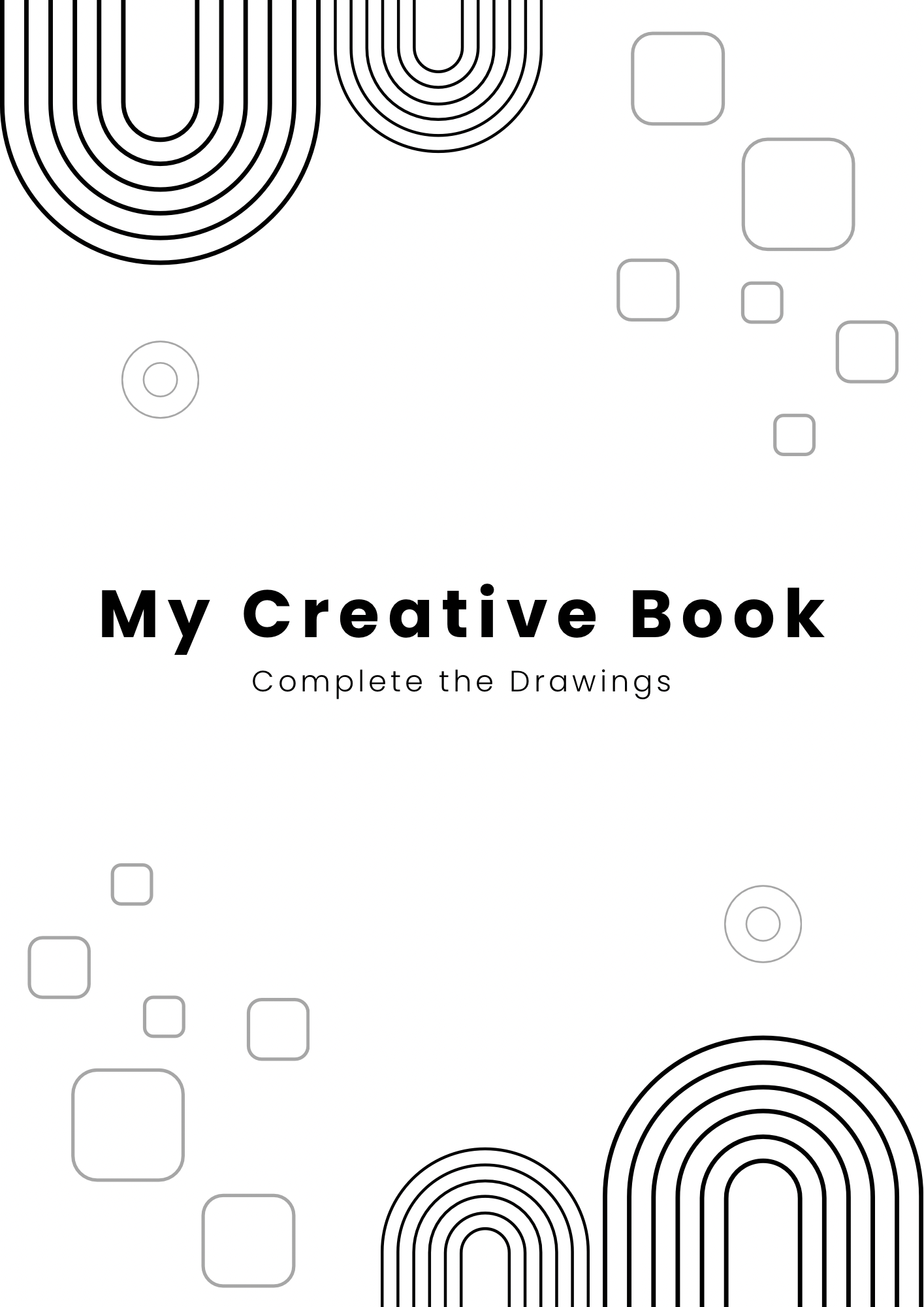 My Creative Book coloring page - complete the drawings.