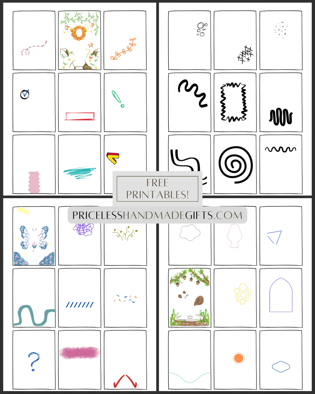 Free printable worksheet pages for kids to doodle and draw.