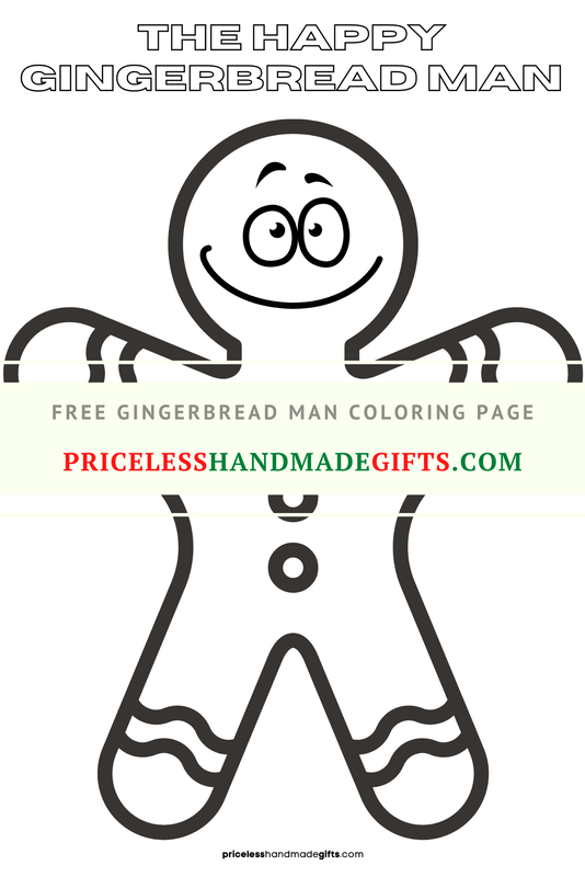 Free Gingerbread Man Coloring Page