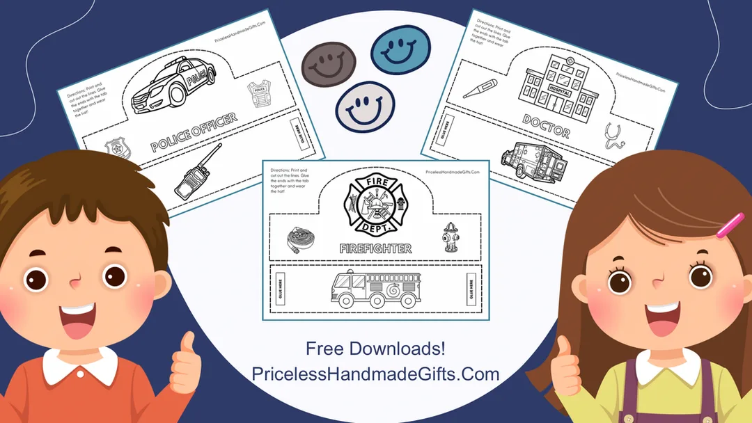 Printable Hats: Police, Doctor, Firefighter