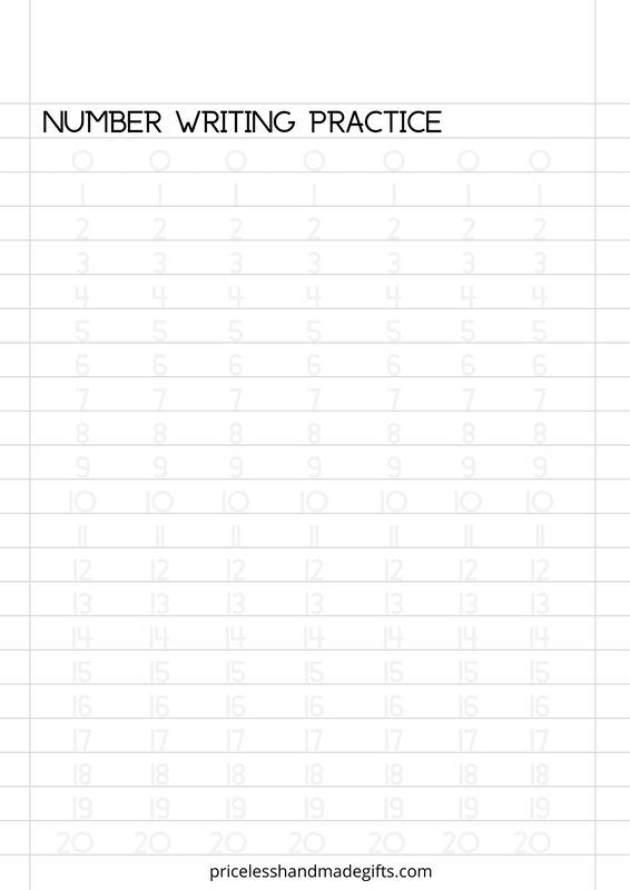 Number Writing Practice Free Printable Worksheets