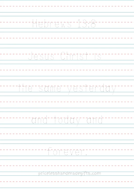 Homeschool Scripture Tracing