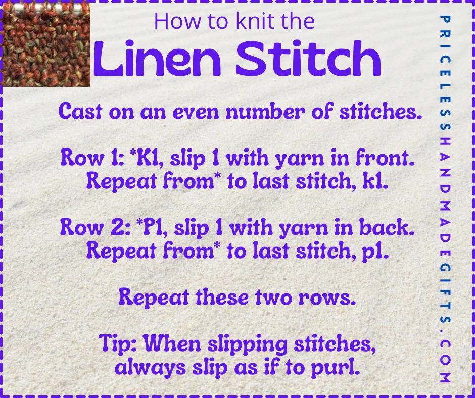 How to Knit the Linen Stitch