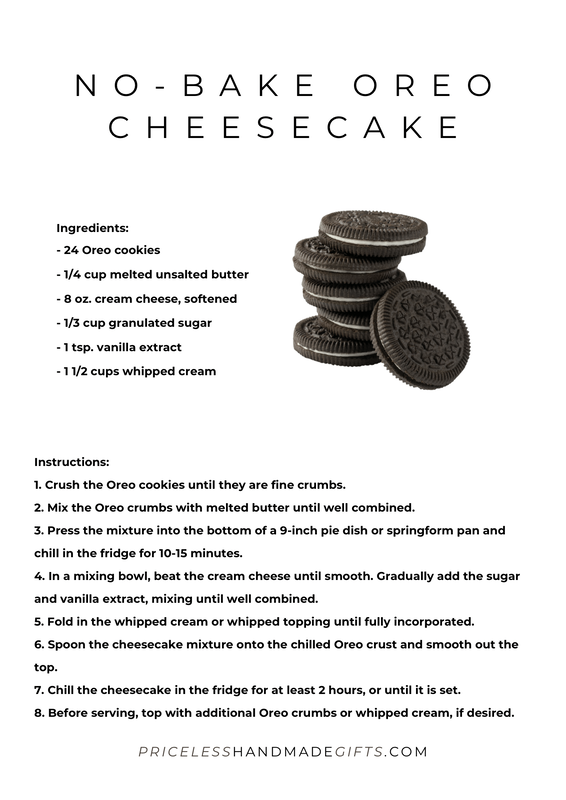 No-Bake Oreo Cheesecake Recipe