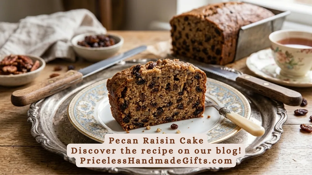 An easy recipe for baking pecan raisin cake.