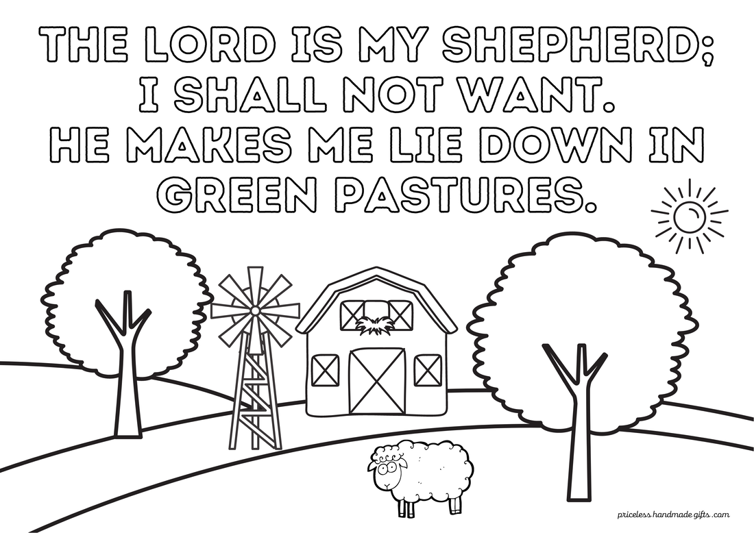 Psalm 23 Coloring Sheet