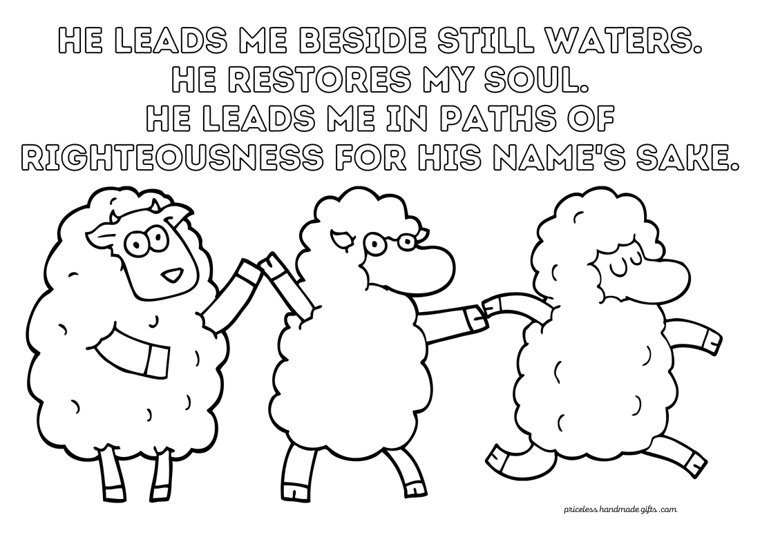 Psalm 23 Free Coloring Sheet