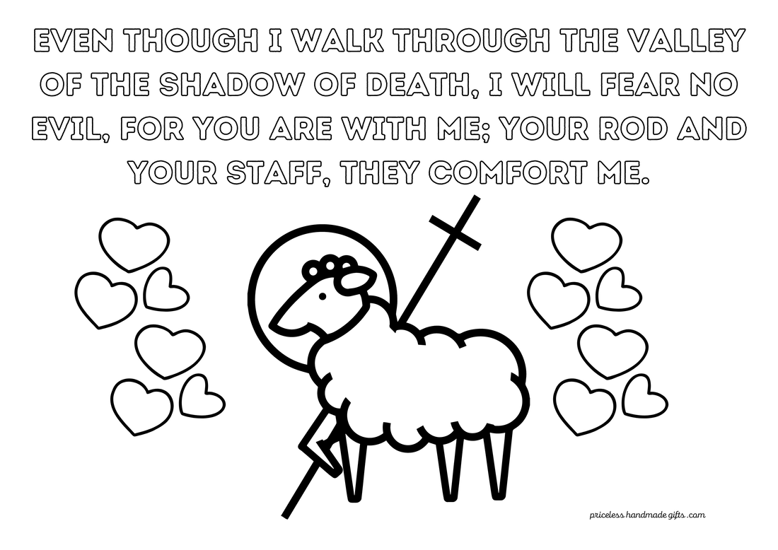 Psalm 23 Free Printable Coloring Sheet