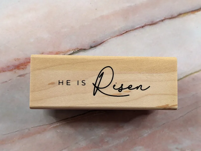 He Is Risen Rubber Stamp