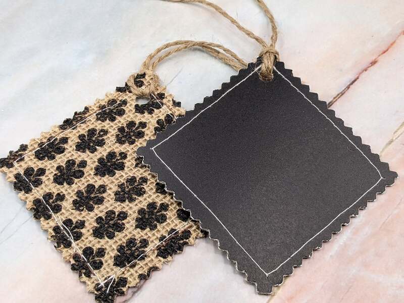 Reusable Chalkboard and Burlap Gift Tags