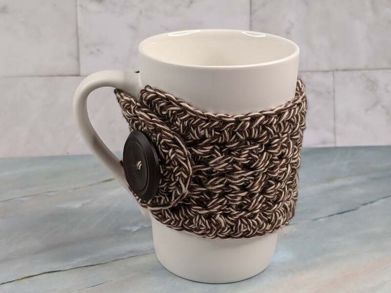 Brown-White Coffee Mug Cozy