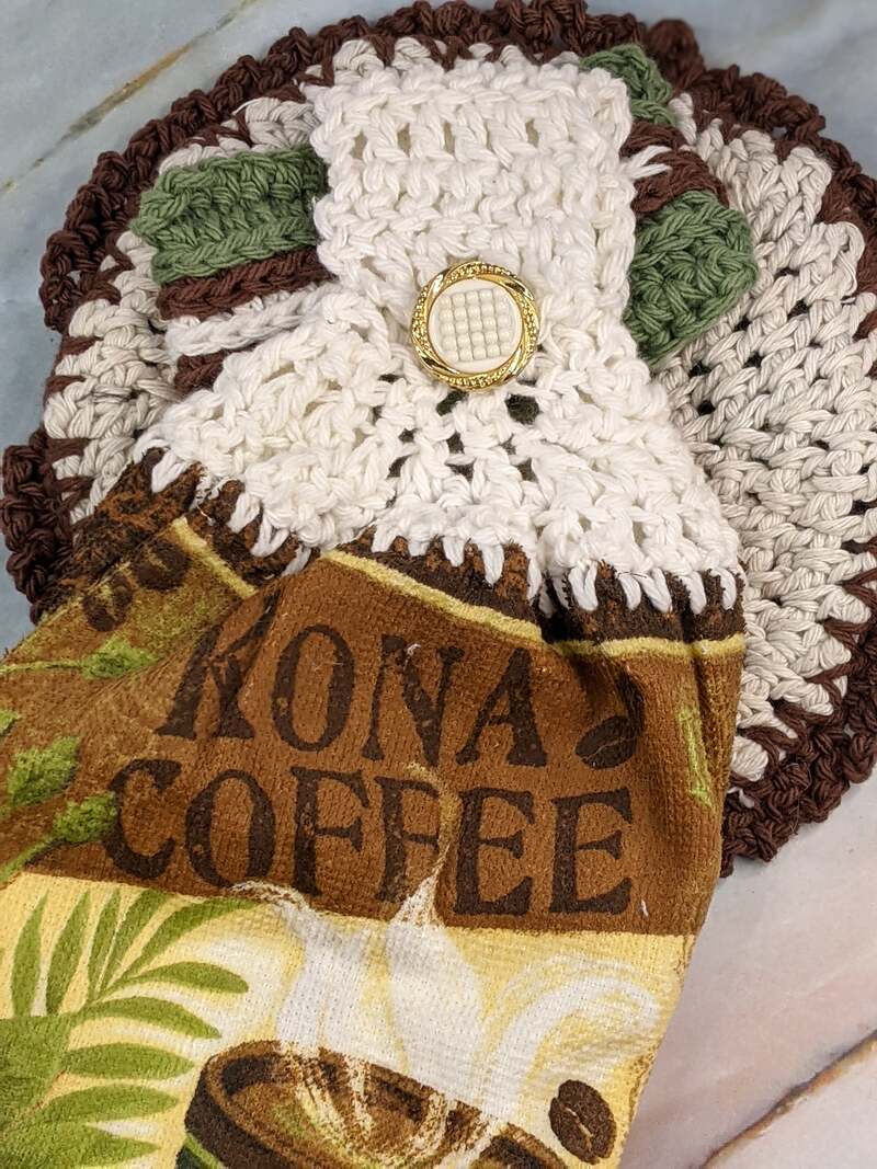 Pineapple or Coffee Kitchen Crochet Set