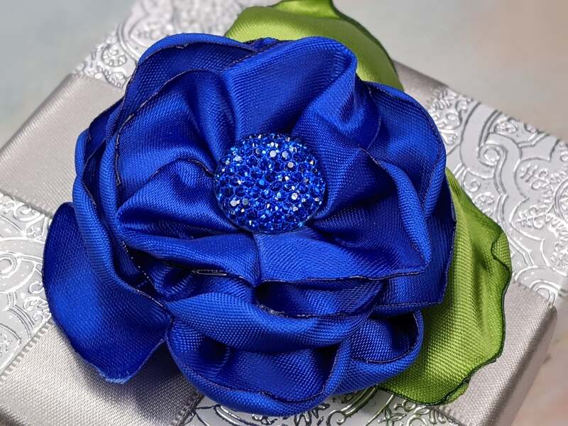 Royal Blue Flower Clip