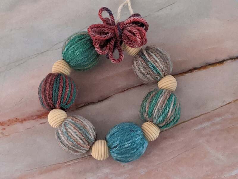 Jewel-Tone Yarn Wreath