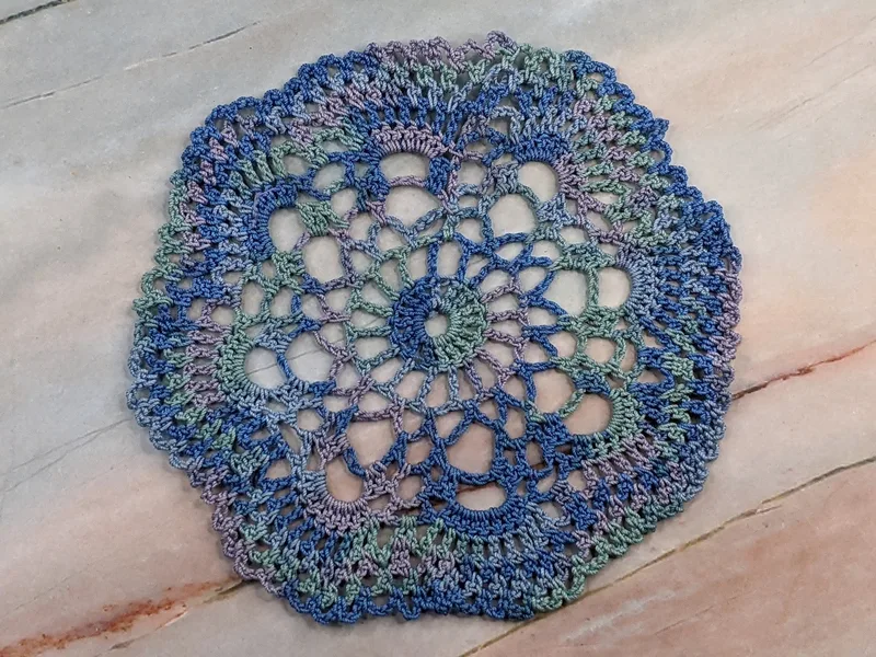 Blue Crochet Doily