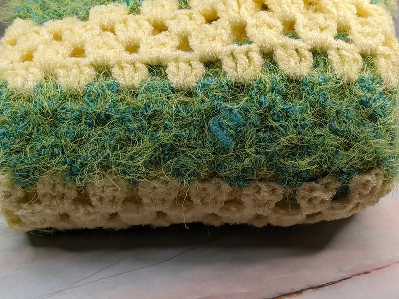 Yellow/Green Crochet Afghan