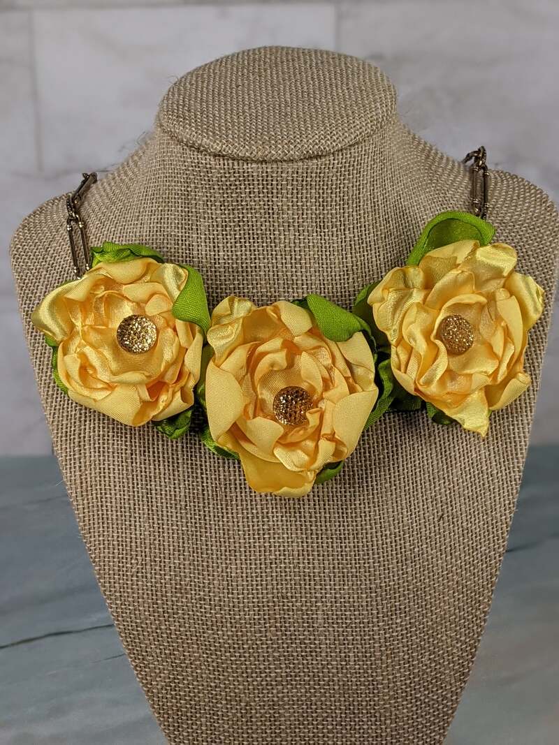 Yellow Flowers Necklace