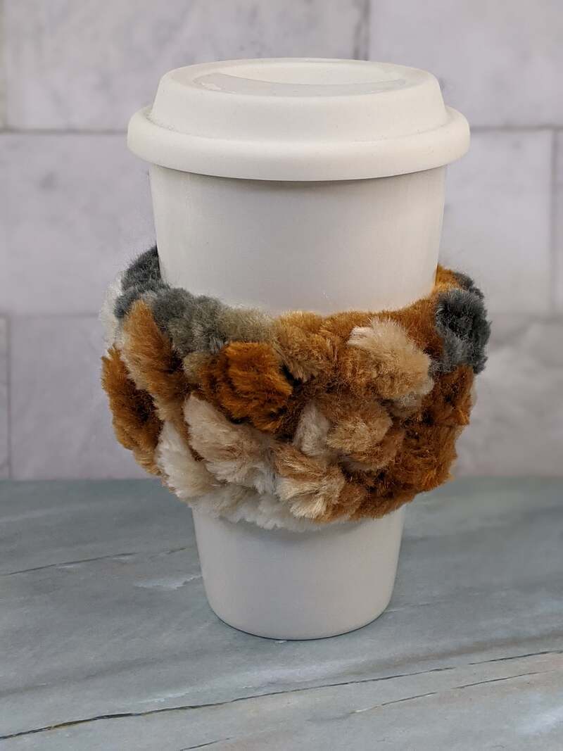 Plush Coffee Cozy for To-Go Cups