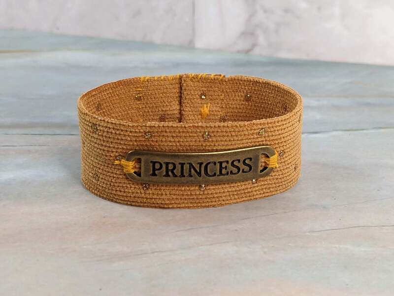 Golden Princess Corduroy Bracelet