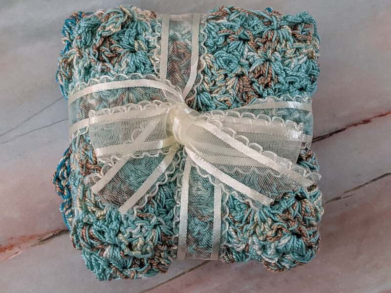 Set of 3 Crocheted Dish Cloths