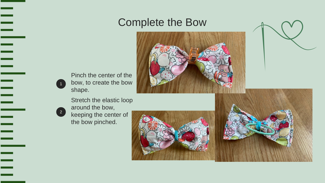 Tutorial for sewing a hair bow.