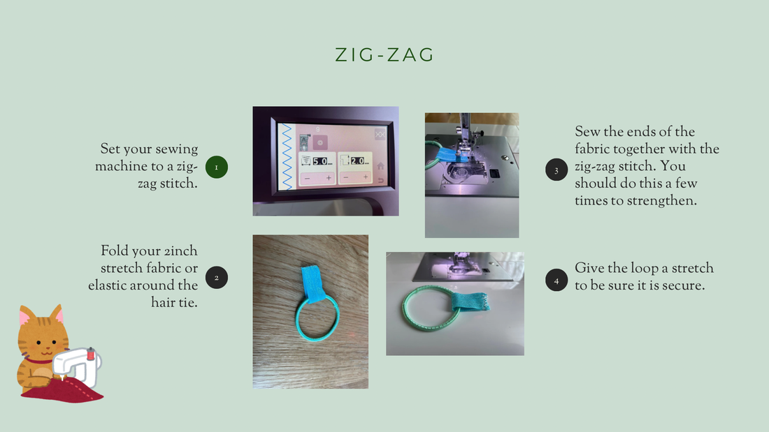 DIY elastic hair tie with a bow!