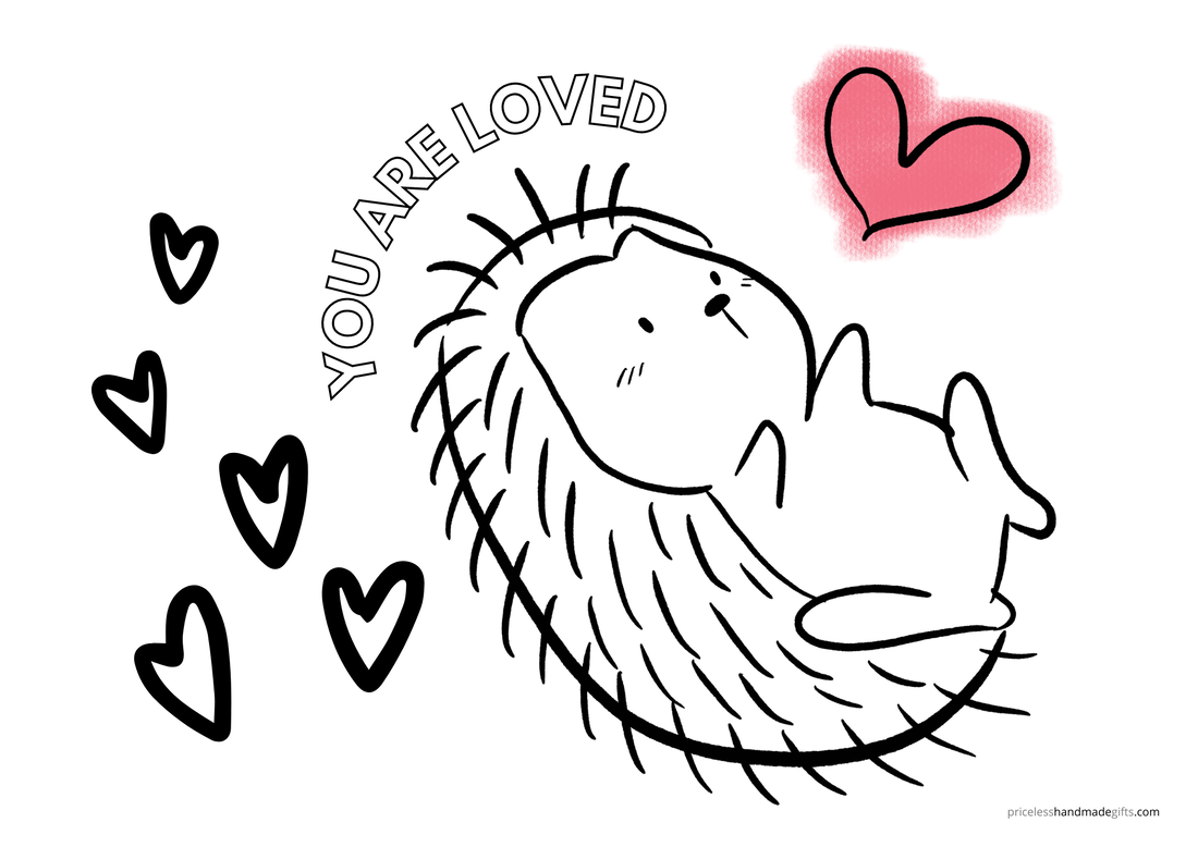 You Are Loved: Free Valentine to Color