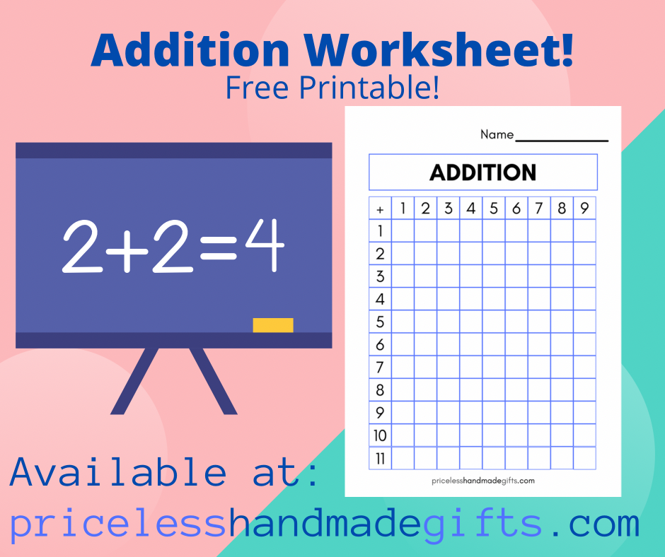 Free Printable Addition Worksheet