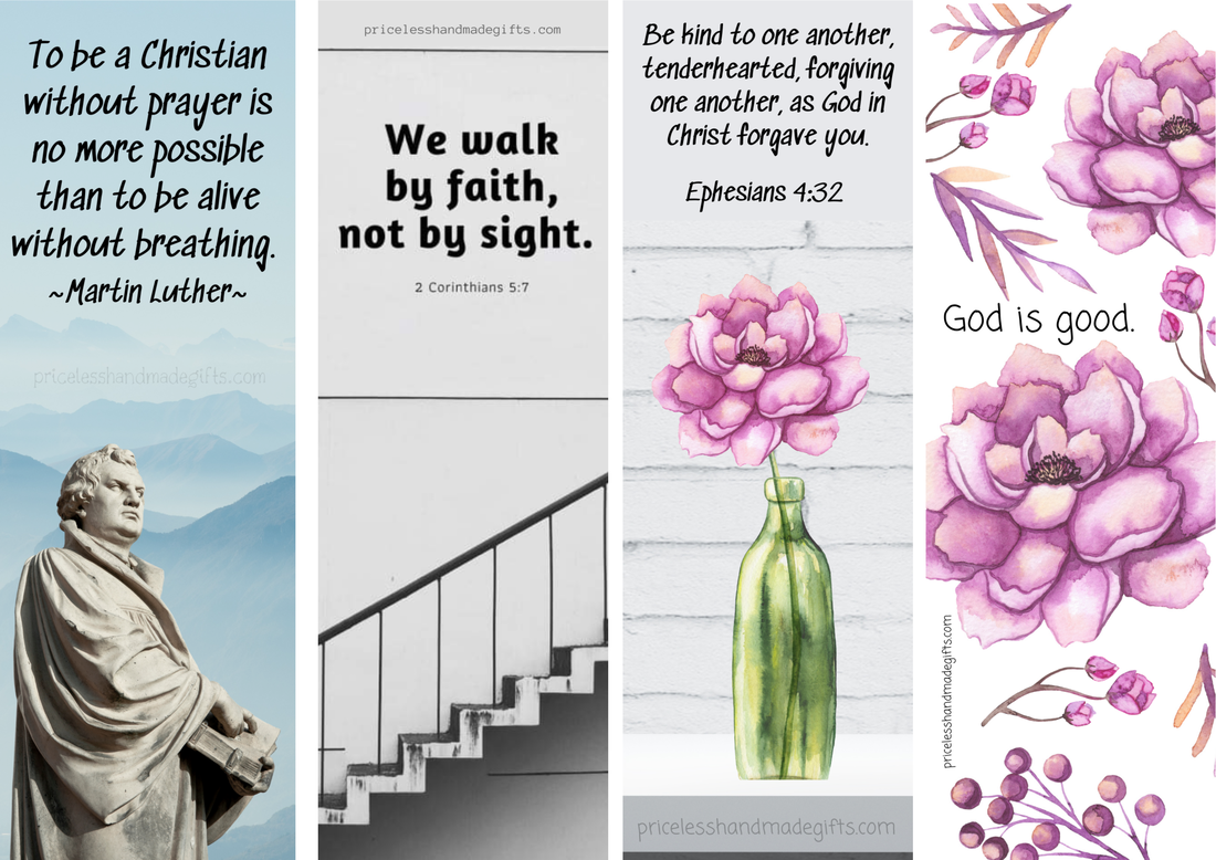 Free Printable Inspirational Bookmarks with Scripture