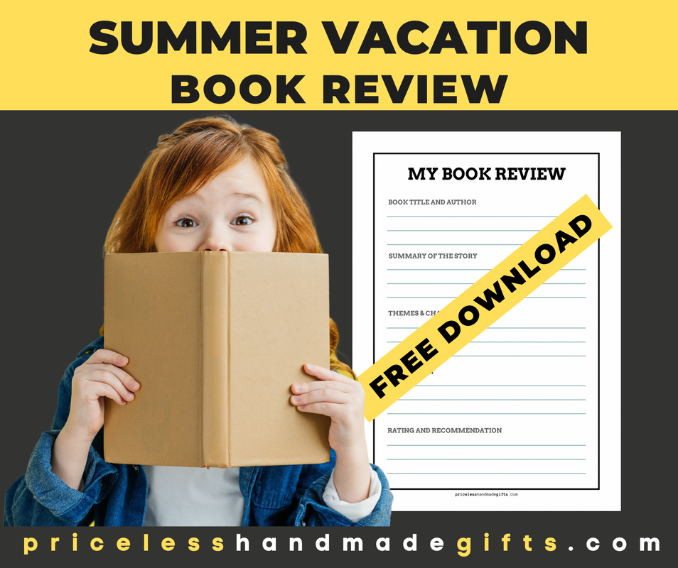 Summer Vacation Book Review Worksheet