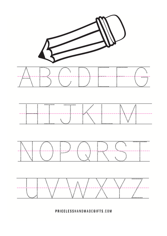Capital Letters to Trace: Alphabet Worksheet