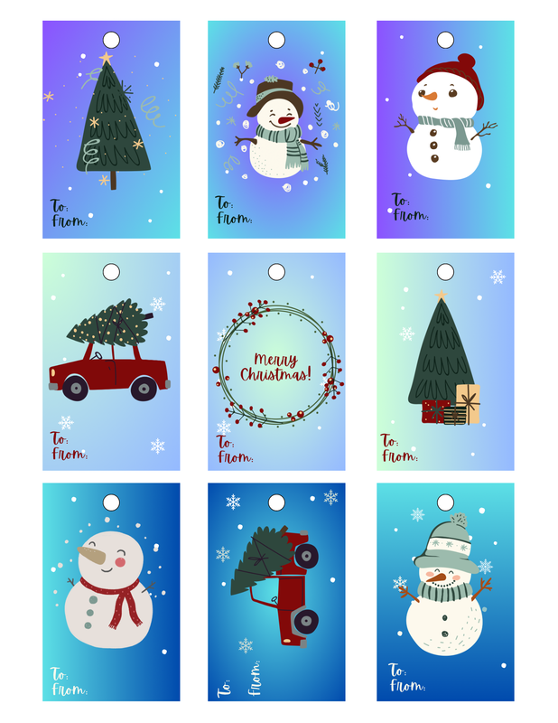 Free Christmas Gift Tags to Print