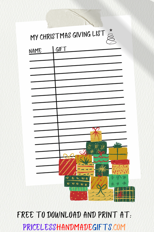 Free to Print Christmas Shopping List